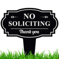 No Soliciting Sign For House, No Soliciting Yard Sign, 11x11 Inches, Rust Free ACM, Fade Resistant, Made in USA by My Sign Center