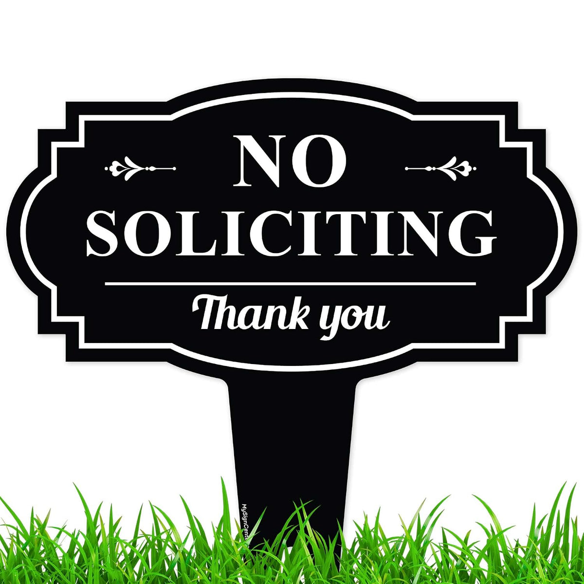 No Soliciting Sign For House, No Soliciting Yard Sign, 11x11 Inches, Rust Free ACM, Fade Resistant, Made in USA by My Sign Center
