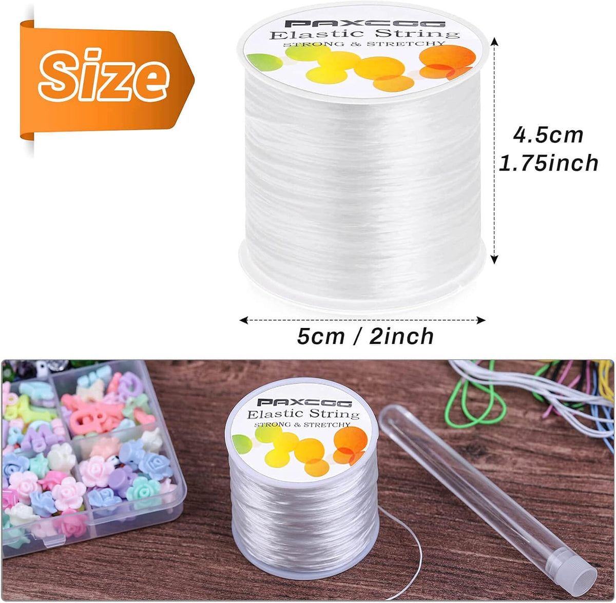 Paxcoo Elastic Bracelet String Cord Stretch Bead Cord for Jewelry Making and Bracelets Making