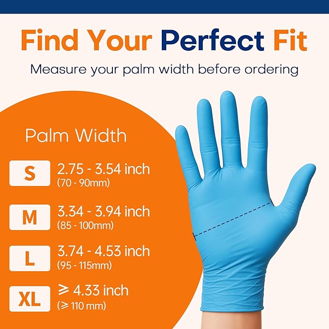 Supmedic Medical Soft Max‰ã¢ Nitrile Exam Gloves, 100 Count Latex-Free Powder-Free Non-Sterile Food Safe Disposable Glove, Blue