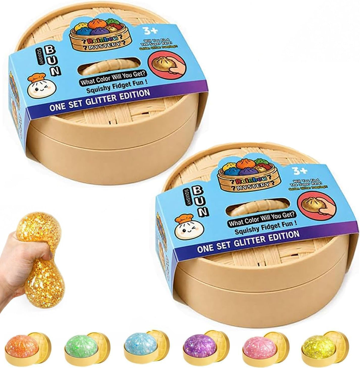 Squishy Toy 2PCS Dumplings Squeeze Balls Fidget Toys | Mystery Box Stress Relief Toy