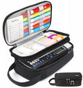 Pencil Case Large, High Capacity Canvas Big Pencil Pouch Organizer Holder | 5 Compartments Pockets Sturdy Zipper, Cute Pencil Case for School Office Student Teen