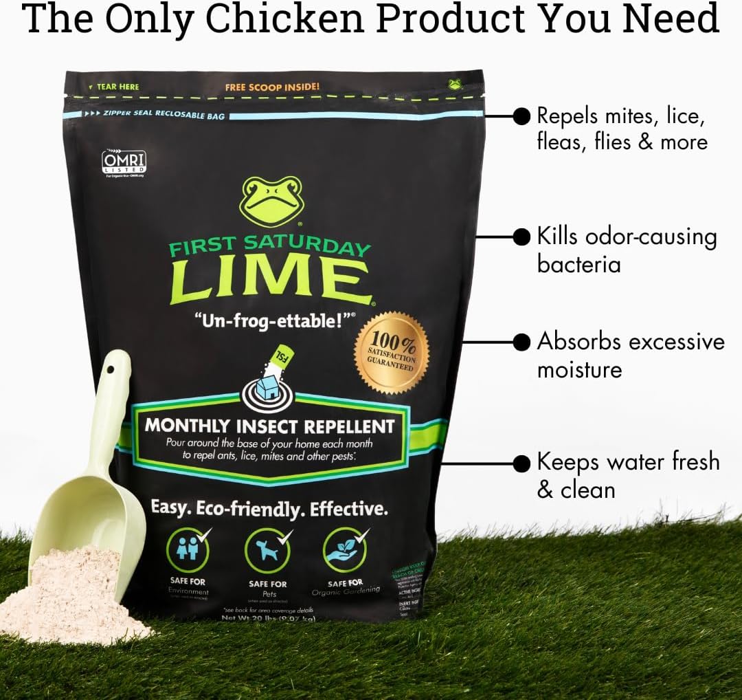 First Saturday Lime Insect Deterrent-20LB Bag| Monthly Insect Shield| Multi-Purpose Insect Control for Outdoors| Prevents Ants & Other Insects