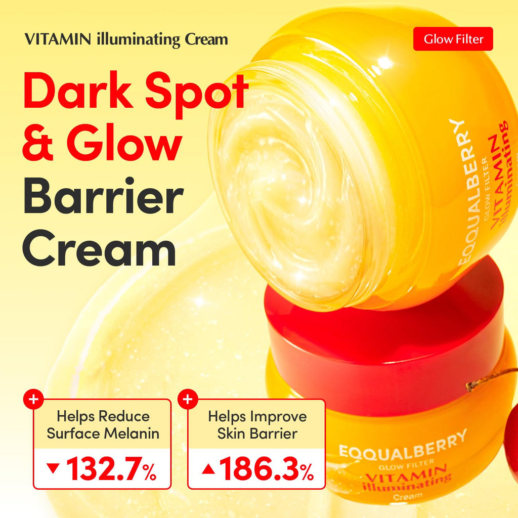 EQQUALBERRY Vitamin Illuminating Cream ‰ÛÒ Vitamin C & 5% Niacinamide + 3% TXA | Dark spots Cream | Ceramide Barrier Strength | Glowy, Lightweight Hydration (1.69 fl.oz / 50ml)