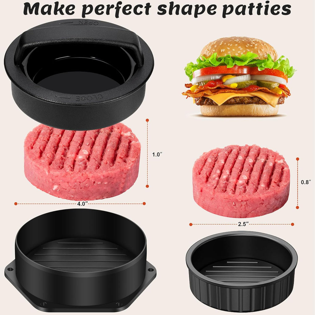 Grilliance 27pcs Griddle Accessories Kit for Blackstone, Professional Hibachi Flat Top Grill Tools, Enlarged Spatula Gift Set with Basting Cover•?ÎBurger Press Patty Maker for Outdoor BBQ Teppanyaki
