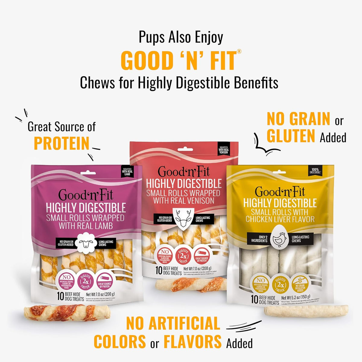 Good ‰Û÷n‰۪ Fun Triple Flavor Kabobs Chews for All Dogs, 24 Ounces, Treat Your Dog to Long-Lasting Chews Made from Beef Hide, Real Chicken, Pork Hide, Duck and Chicken Liver