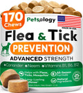 Flea and Tick Prevention for Dogs Pills - 170 Soft Chewables - Natural Dog Flea & Tick Control - Oral Defense Treatment for Dogs Supplement - Vet Formulated Chews - All Breeds & Ages - Made in USA