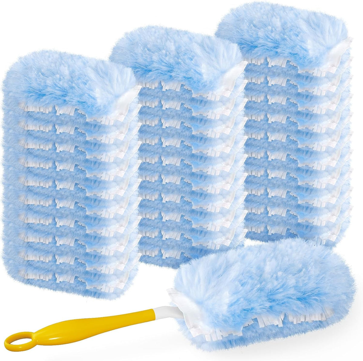 Duster Refill for Swiffer Duster, 30 Count Heavy Duty 2 Side 360å¡ Duster Refills with 1 Handle, 4X Microfibers, Disposable Multi Surface Dusters for Cleaning