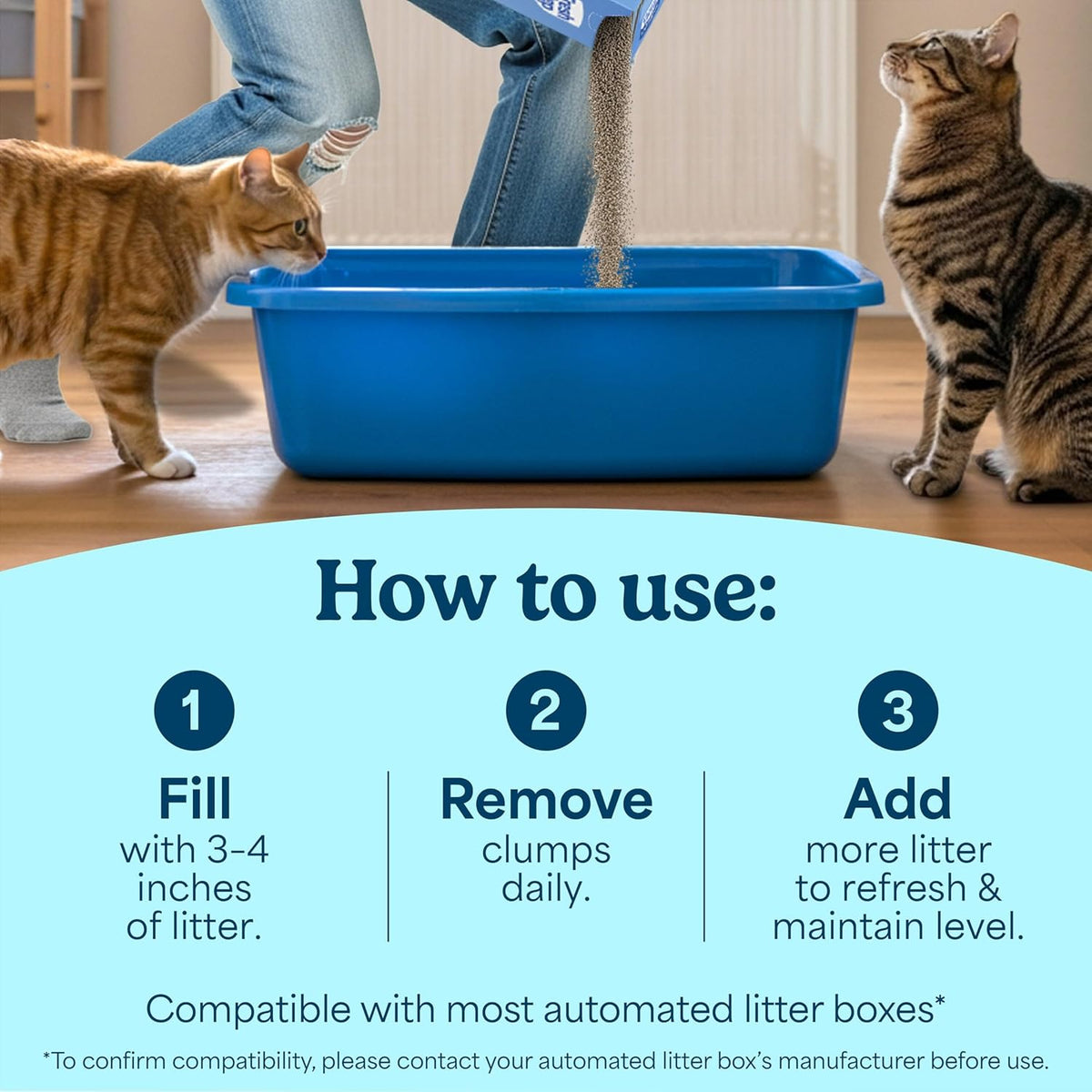 Fresh Step Heavy Duty Odor Block Advanced Multi Cat Clumping Litter with Febreze, 17.5 lb (Package May Vary)