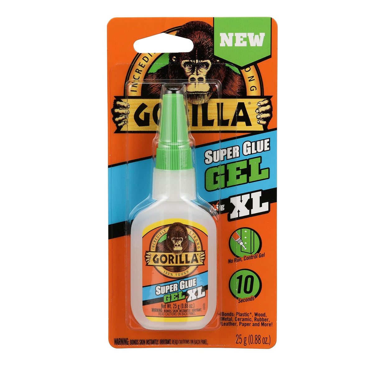 Gorilla Super Glue Gel XL, Clear 25g (Pack of 1) - Fast‰ÛÔSetting, No‰ÛÔDrip Control for Precise All‰ÛÔPurpose Repairs