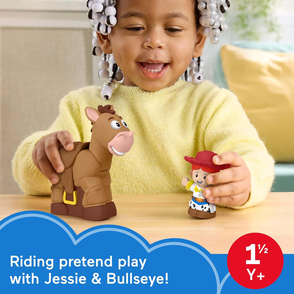Fisher-Price Little People Toddler Toys Disney Pixar Toy Story Bobbin‰۪ Bullseye Horse & Jessie Figures for Pretend Play Kids Ages 18+ Months