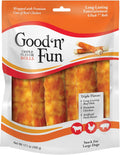 Good ‰Û÷n‰۪ Fun Triple Flavor Rolls for Large Dogs, Treat Your Dog to Long-Lasting Chews Made with Real Beef Hide and Chicken, 6 Count