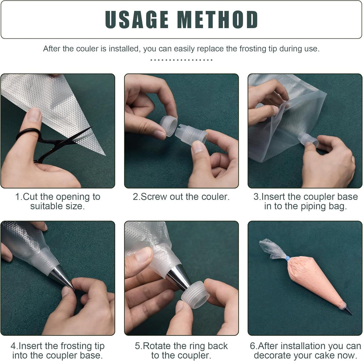 Piping Bags and Tips Set, Cakes Decorating Supplies Kit with 100pcs 12 Inch Pastry Bags, 16 Piping Tips, 3 Cake Scraper, 2 Couplers, 2 Bag Ties, Simple and Convenient Baking Supplies Set