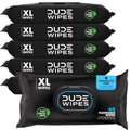 DUDE Wipes Unscented Adult Flushable Wet Wipes, Sensitive Skin, 288 Count | 99% water, extra large flushable butt wipes. Fragrance free, hypoallergenic, vitamin E and aloe. Septic safe. 6 packs of 48.