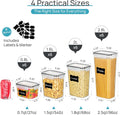 Airtight Food Storage Containers with Lids, Vtopmart 24 pcs Plastic Kitchen and Pantry Organization Canisters for Cereal, Dry Food, Flour and Sugar, BPA Free, Includes 24 Labels•?ÎBlack