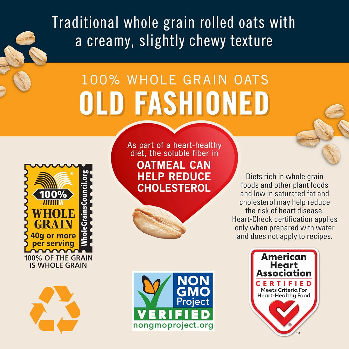 Quaker Old Fashioned Rolled Oats, Non GMO Project Verified, Two 64oz Bags in Box, 90 Servings, 4 Pound (Pack of 2)