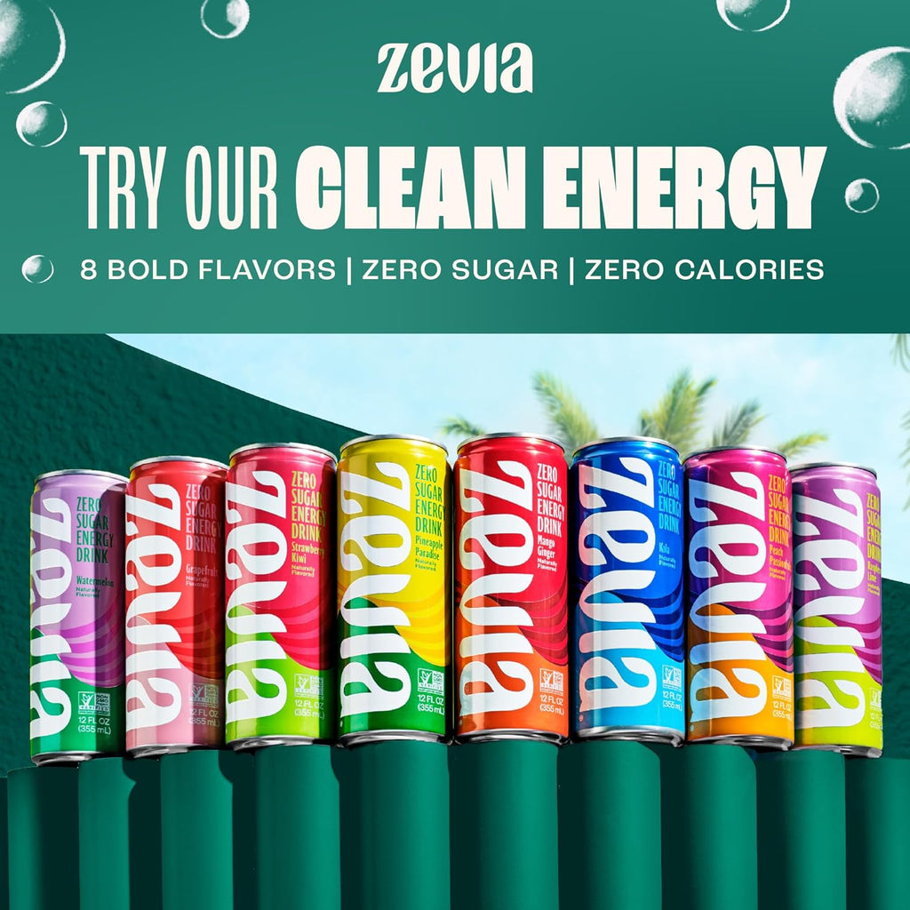 Zevia Zero Sugar Soda, Cola, 12 oz Cans (24-Pack) ‰ÛÒ Naturally Sweetened, Zero Calorie Sugar Free Soda - Non-GMO Project Verified, Gluten-Free, Vegan