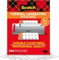 Scotch Thermal Laminating Pouches, 200 Count, Clear, 3 mil., Ideal Office or School Supplies, Fits Letter Sized Paper (8.9 in. ÌÑ 11.4 in.)
