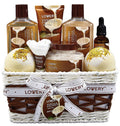 Gifts For Women Gift Basket for Women‰ÛÒ 9 Piece Set of Vanilla Coconut Home Spa Set, Luxurious Gifts for Her, Bath and Body Sets Includes Fragrant Lotions, Large Bath Bombs, Coconut Oil