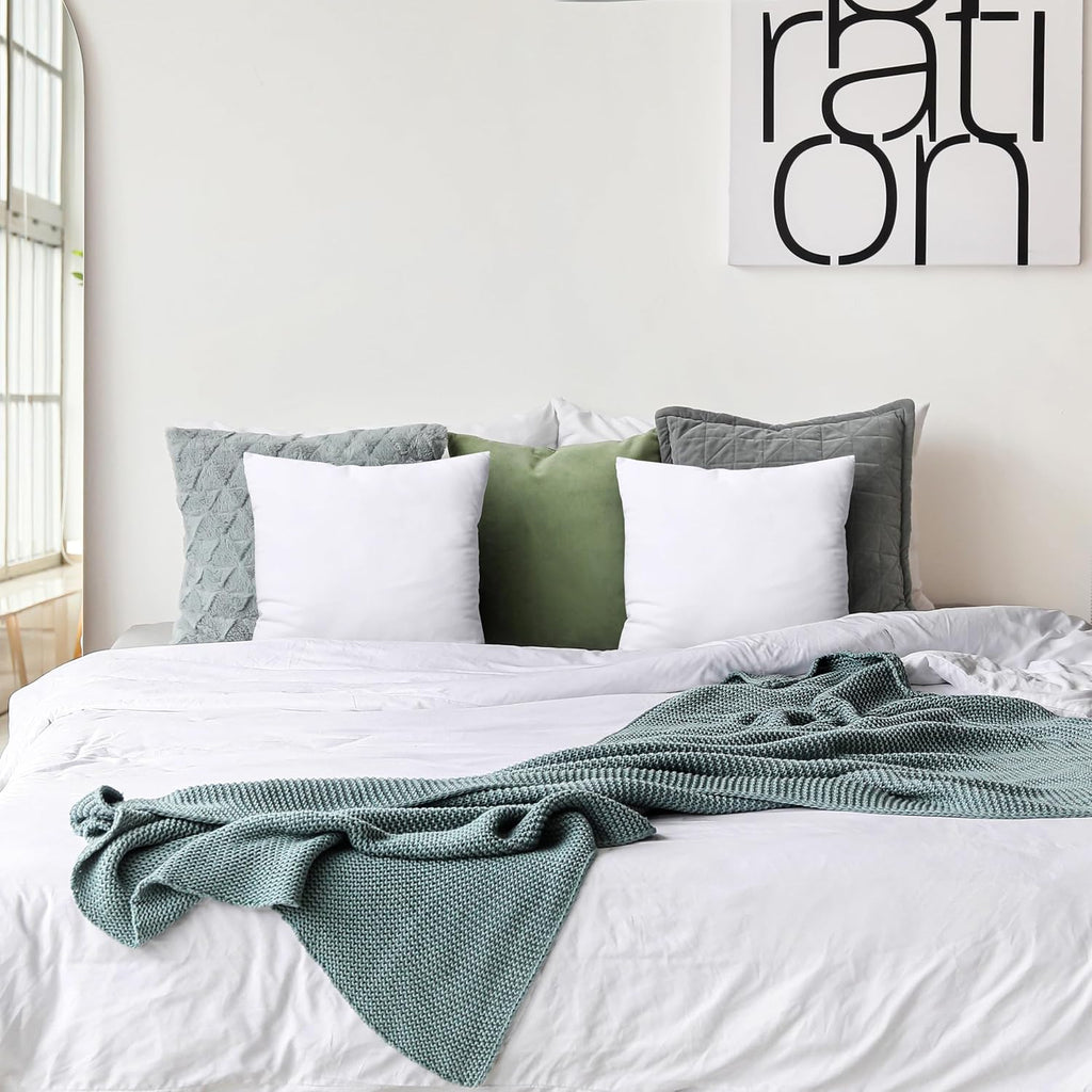 Utopia Bedding 18x18 Pillow Inserts, Set of 2, White ‰ÛÒ Indoor Decorative Throw Pillows for Bed, Sofa & Couch ‰ÛÒ Soft, Supportive & Fluffy Cushion Inserts