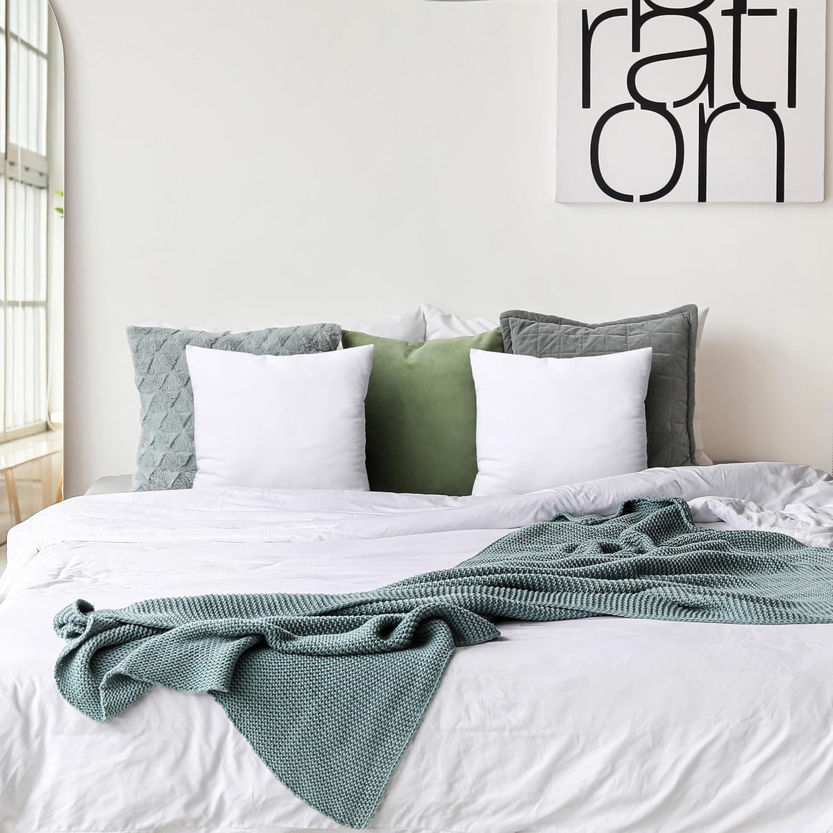 Utopia Bedding 18x18 Pillow Inserts, Set of 2, White ‰ÛÒ Indoor Decorative Throw Pillows for Bed, Sofa & Couch ‰ÛÒ Soft, Supportive & Fluffy Cushion Inserts