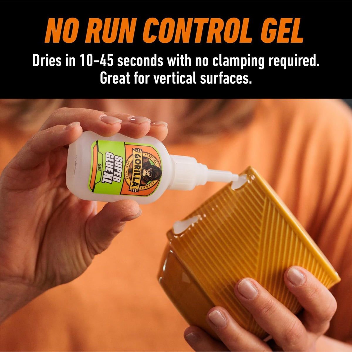 Gorilla Super Glue Gel XL, Clear 25g (Pack of 1) - Fast‰ÛÔSetting, No‰ÛÔDrip Control for Precise All‰ÛÔPurpose Repairs
