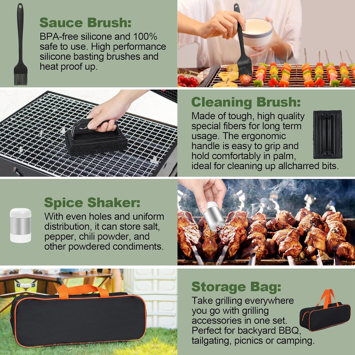 35PCS Griddle Accessories Kit, Flat Top Grill Accessories Set for Blackstone and Camp Chef, Grill Spatula Set with Enlarged Spatulas, Basting Cover, Scraper for Outdoor Barbecue