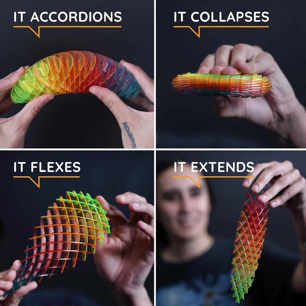 Morf Fidget Worm Toy - Flexible 3D Sensory Slug Figgy Toy for Kids, Teens, and Adults ‰ÛÒ Stretchy, Quiet, Stress and Anxiety Relief, Focus - For Play, School, Work Gifts, Great For Classroom and Office