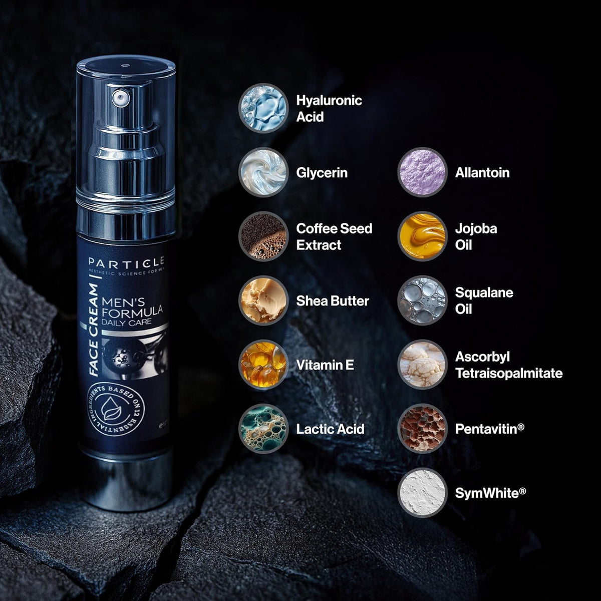 Particle 6-in-1 Face Cream for Men, Men‰۪s Daily Hydrating Moisturizer with Vitamin C, Jojoba Oil, Vitamin E & Hyaluronic Acid, Skin Care Routine, Healthy Skin Support, Pack of 1, 1.7 FL OZ