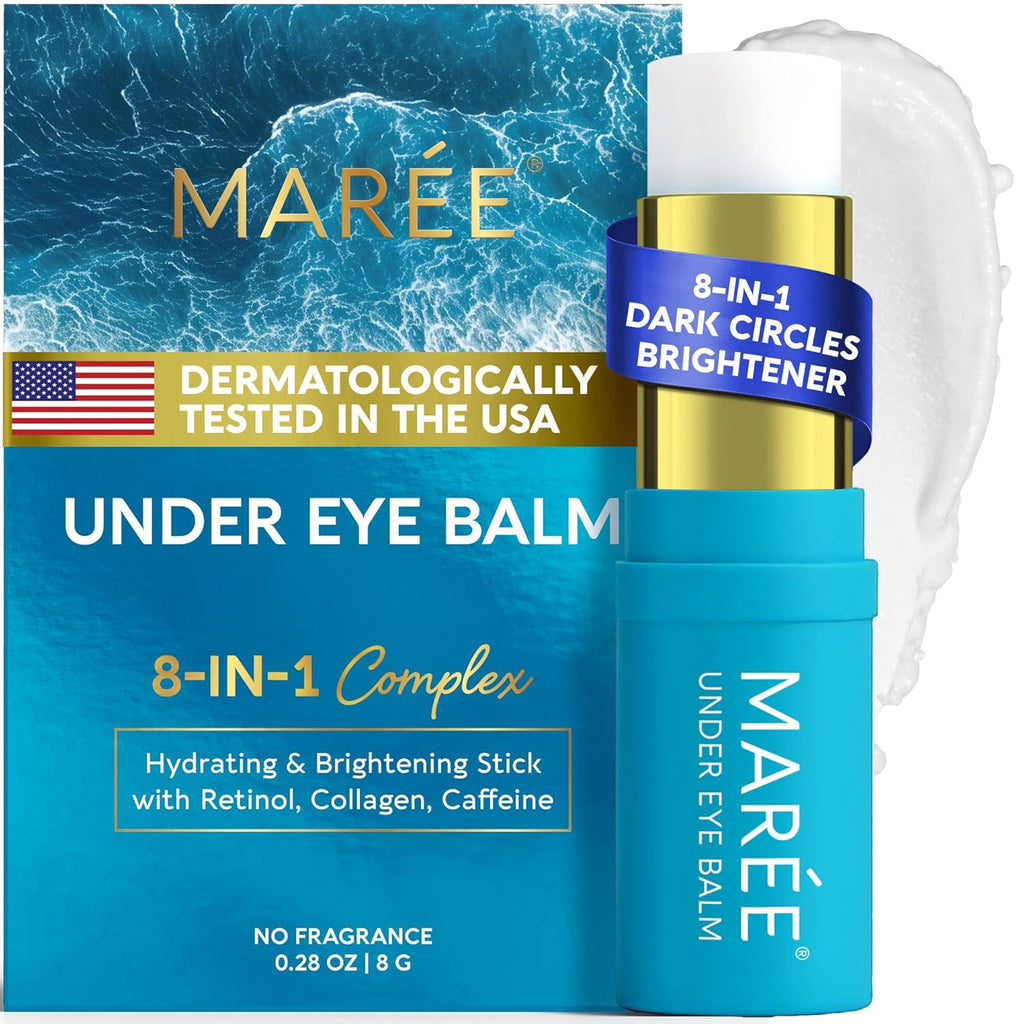 MAREE Under Eye Balm Stick Hydrating ‰ÛÒ Retinol Caffeine Under Eye Brightener Stick for Older Women ‰ÛÒ Collagen Undereye Cream for Dark Circles & Wrinkles ‰ÛÒ Skin Care Treatment Moisturizer