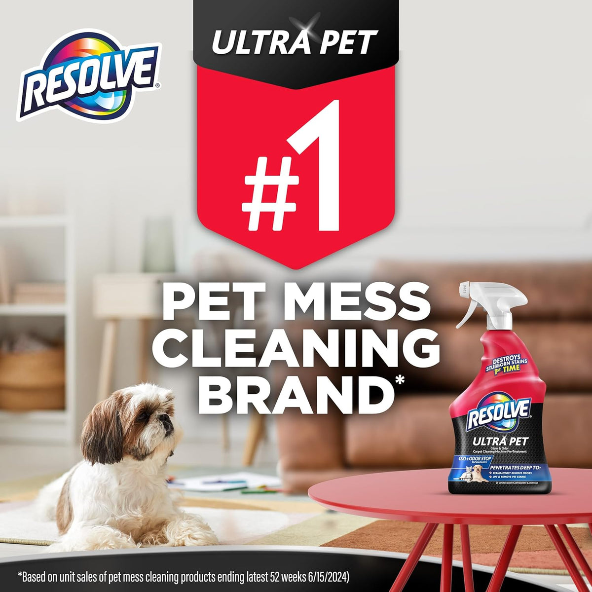 Resolve Ultra Pet Carpet Cleaner Spray ‰ÛÒ for Removal of Pet Stains & Odors, 32oz