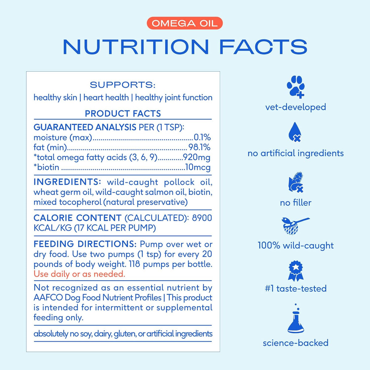 Native Pet Omega 3 Fish Oil for Dogs & Cats ‰ÛÒ Wild Alaskan Salmon Oil for Dogs Skin and Coat, Supports Joints, Heart & Shedding ‰ÛÒ Fast-Absorbing Omega 3 6 9 Liquid Supplement ‰ÛÒ 8oz