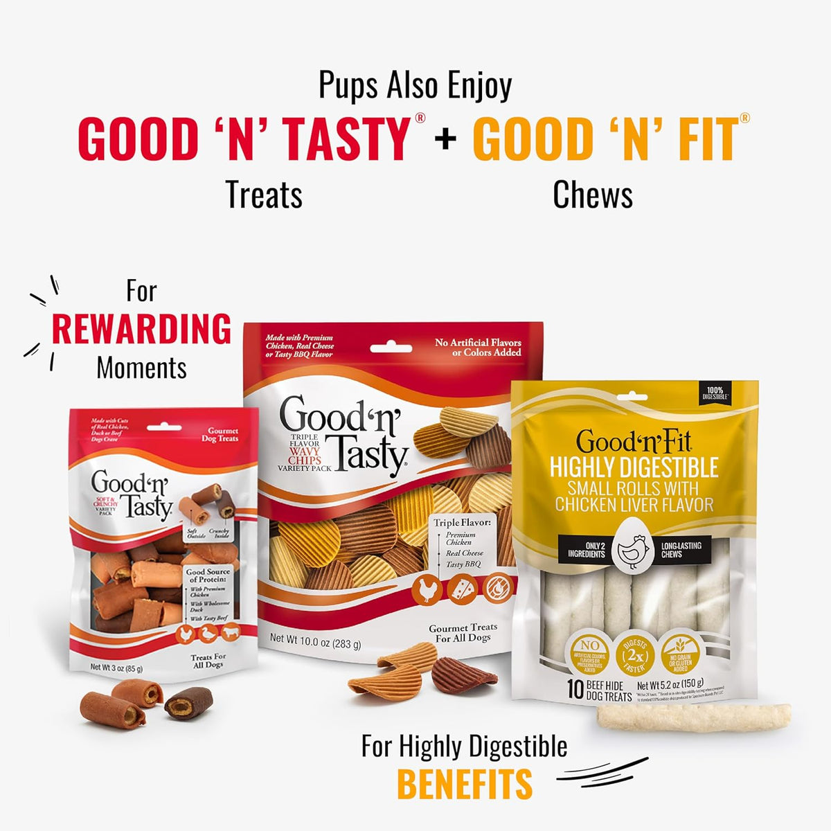Good ‰Û÷n‰۪ Fun Triple Flavor Kabobs Chews for All Dogs, 24 Ounces, Treat Your Dog to Long-Lasting Chews Made from Beef Hide, Real Chicken, Pork Hide, Duck and Chicken Liver