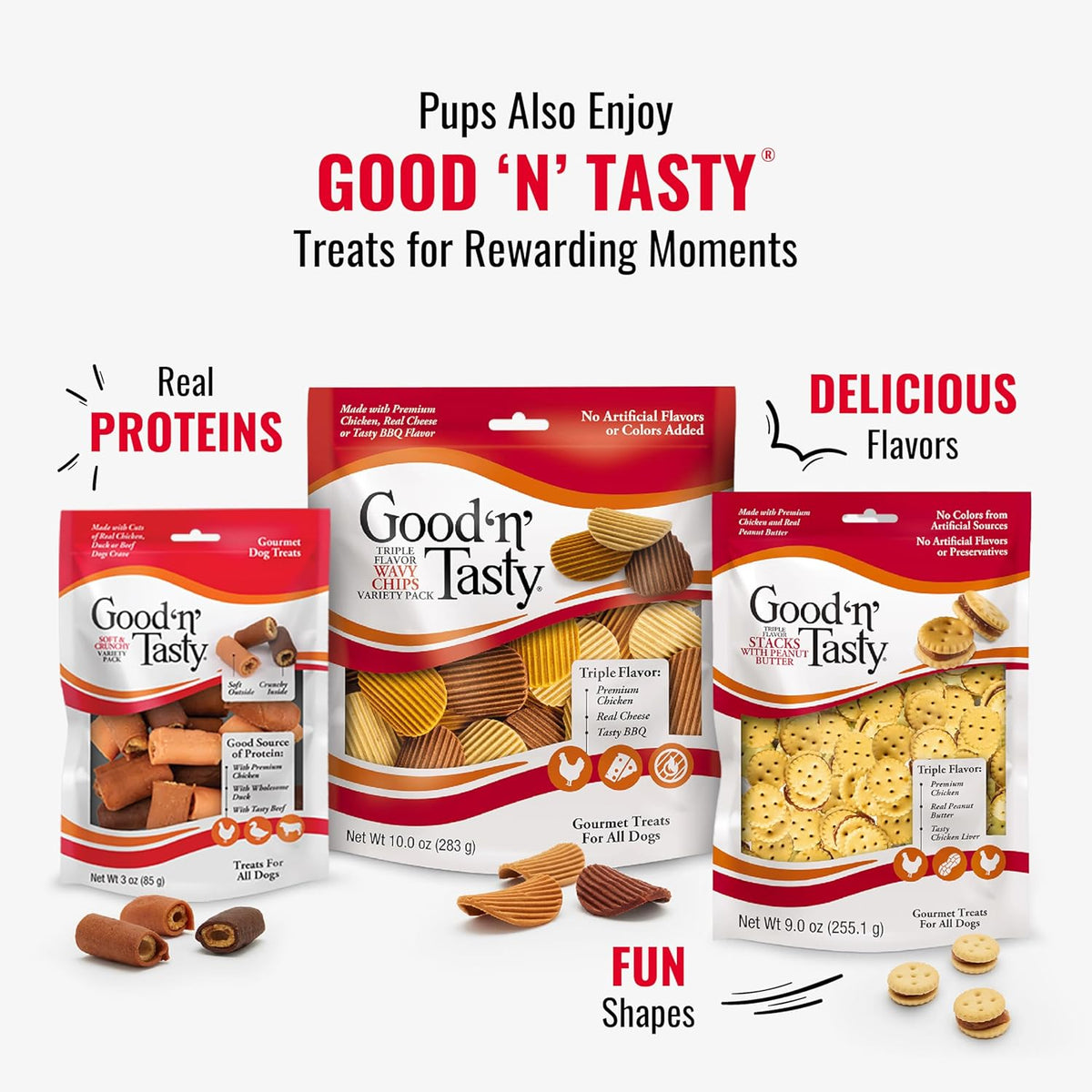 Good ‰Û÷n‰۪ Fun Triple Flavor Kabobs Chews for All Dogs, 24 Ounces, Treat Your Dog to Long-Lasting Chews Made from Beef Hide, Real Chicken, Pork Hide, Duck and Chicken Liver