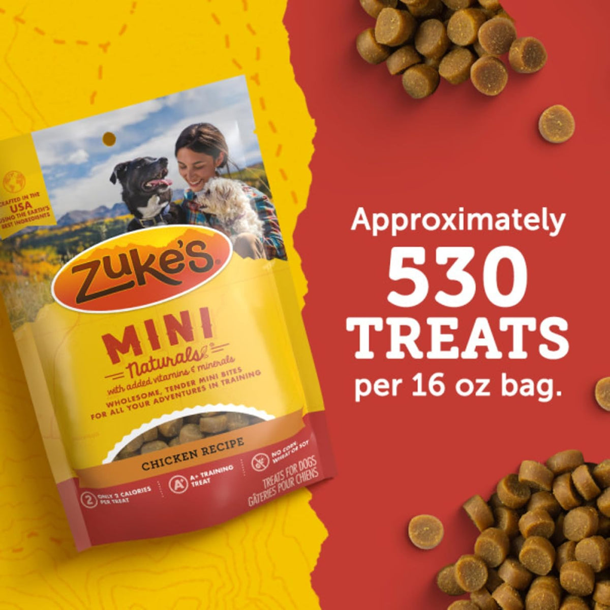 Zuke‰۪s Mini Naturals Dog Training Treats for Dogs, Pet Treats Made with Real Chicken, 16 oz