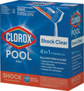 Cloroxå¨ Pool&Spa‰ã¢ Shock Clear, for Crystal Clear Swimming Pool Water, Swim-ready in 15 minutes, Suitable for vinyl pools (6-Pack)