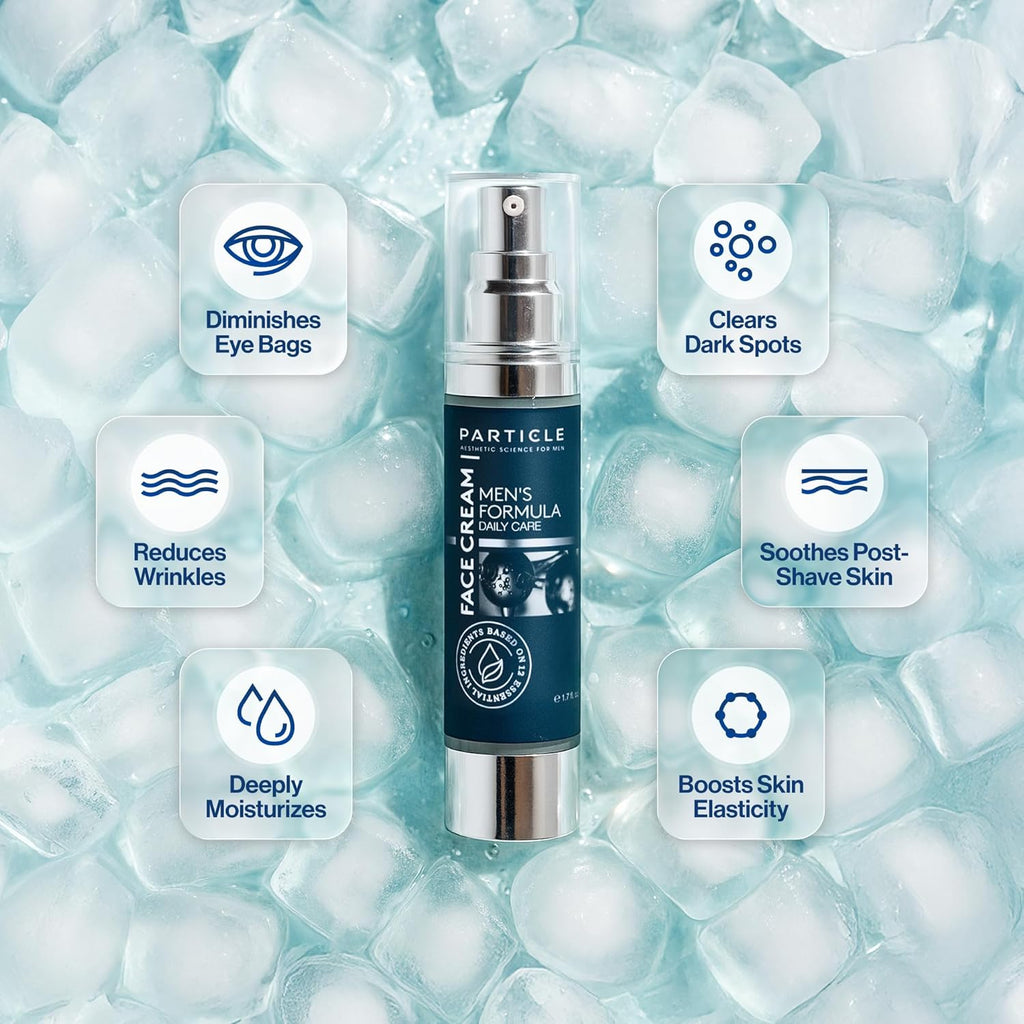 Particle 6-in-1 Face Cream for Men, Men‰۪s Daily Hydrating Moisturizer with Vitamin C, Jojoba Oil, Vitamin E & Hyaluronic Acid, Skin Care Routine, Healthy Skin Support, Pack of 1, 1.7 FL OZ