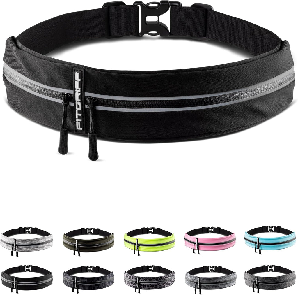 Fitgriffå¨ Running Belt for Men & Women - Secure Jogging Pouch for Phone, Keys & Essentials - For All Cell Phones
