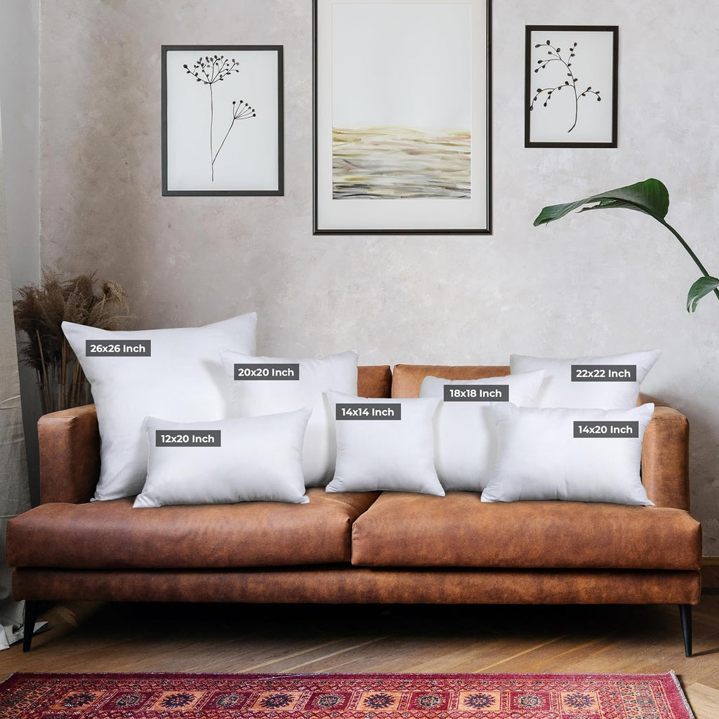 Utopia Bedding Throw Pillows (Set of 4, White) ‰ÛÒ 18 x 18 Inches Down Alternative Pillows for Bed, Sofa, and Couch - Fluffy Decorative Stuffer Pillow for Indoors & Outdoors