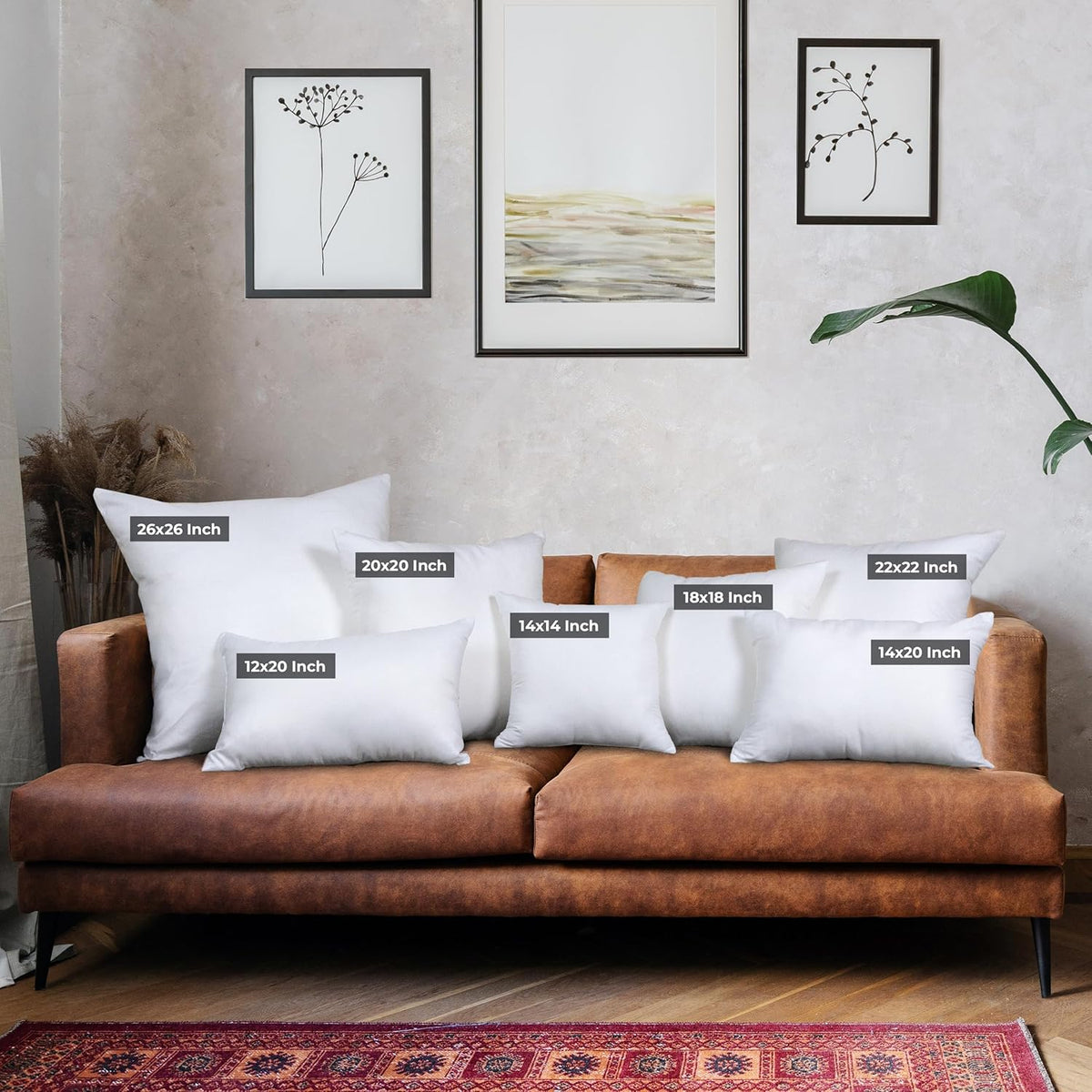 Utopia Bedding Throw Pillows (Set of 4, White) ‰ÛÒ 18 x 18 Inches Down Alternative Pillows for Bed, Sofa, and Couch - Fluffy Decorative Stuffer Pillow for Indoors & Outdoors